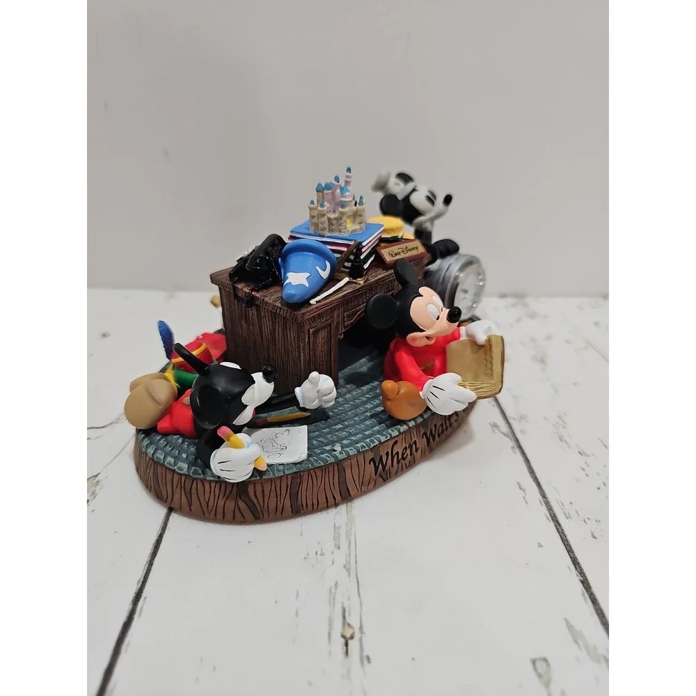 Disney Time Works When Walts Away 4 Generations Mickey Mouse Desk Clock